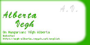 alberta vegh business card